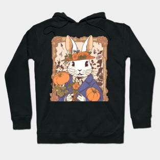 Pumpkin Day Halloween Bunny Rabbit Adoption Cute Flemish Giant Rabbit Mom Hoodie